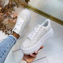 *SALE* SPARK LACE SNEAKER PC309 - WHITE