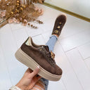 FLOWER SNEAKER R150 - BROWN