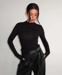 UNIQUE THE LABEL SARA BODYSUIT SCHWARZ