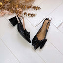 **LAATSTE MAAT 39** MANDY BOW HEEL DES8517 - BLACK/PU