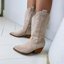 BESTSELLER COWBOYSTIEFEL DES953 - KHAKI/WILDLEDER