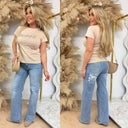 GUESS NARCISO CN T-SHIRT V5GI10K9RM1 - G1G2 BEIGE