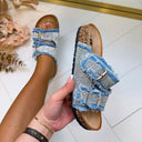 GLITTER GESP SLIPPER LS-383 - BLUE