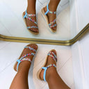 GEFLOCHTEN SANDALE AM319 - BLUE