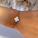 WHITE KLAVER BRACELET RX-204 - GOLD