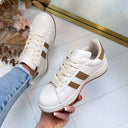 STRIPE SNEAKER 2001 - BEIGE