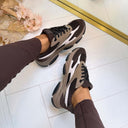 STEVE MADDEN FRONT ROW SNEAKER 5848 - CHO BRN MULTI
