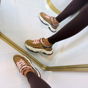 BUFFALO JUMP ONE SNEAKER 18373 - CREAM/ROSE