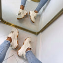 STEVE MADDEN POSSESSION-E SNEAKER 0033 - WHITE/GUM