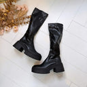 *LAATSTE MAAT 41* TESS LEATHER LOOK LAARS 9671A - BLACK