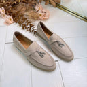 **DEFECT** STEVE MADDEN INSTAPPER PORTLAND 3148 - BONE SUEDE *MAAT 40*