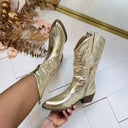 *AKTION* COWBOY STIEFEL SHORT DEN928 - GOLD
