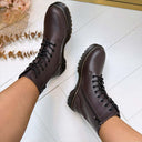 LEATHER LOOK VETERBOOT BS25A