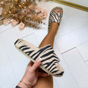 TIERHAUSSCHUH 5013-21 - ZEBRA/BEIGE