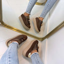FLOWER SNEAKER R150 - BROWN