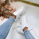 *SALE* NIKKI SNEAKER F-1007 - WHITE