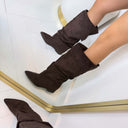 *SOLDES* BOTTINE DAIM BOUCLE 7699A - NOIR