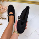 ANNE FRINGE SLIPPER AQ212 - BROWN