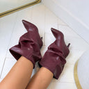 LEATHER LOOK SLOUCH HAK 2810 - RED [WINE]