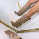 BOTTES À TALONS DAISY DES8528 - MARRON/PU