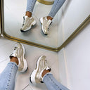 DWRS NEYA SNEAKER B11849-01 - CHAMPAGNER/WEISS