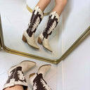 *ACTIE* FIEN WESTERN LAARS DES672 - GOLD/BEIGE