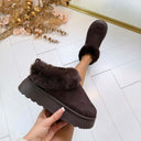 FLUFFY PANTOFFEL 9072 - BROWN
