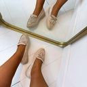ANNE FRINGE MOCASSIN AQ212 - BEIGE