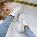 SPARKLING DETAIL SNEAKER 8997 - WHITE