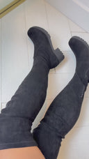 **ACTIE** OVERKNEE LAARS ZY5003 - BLACK